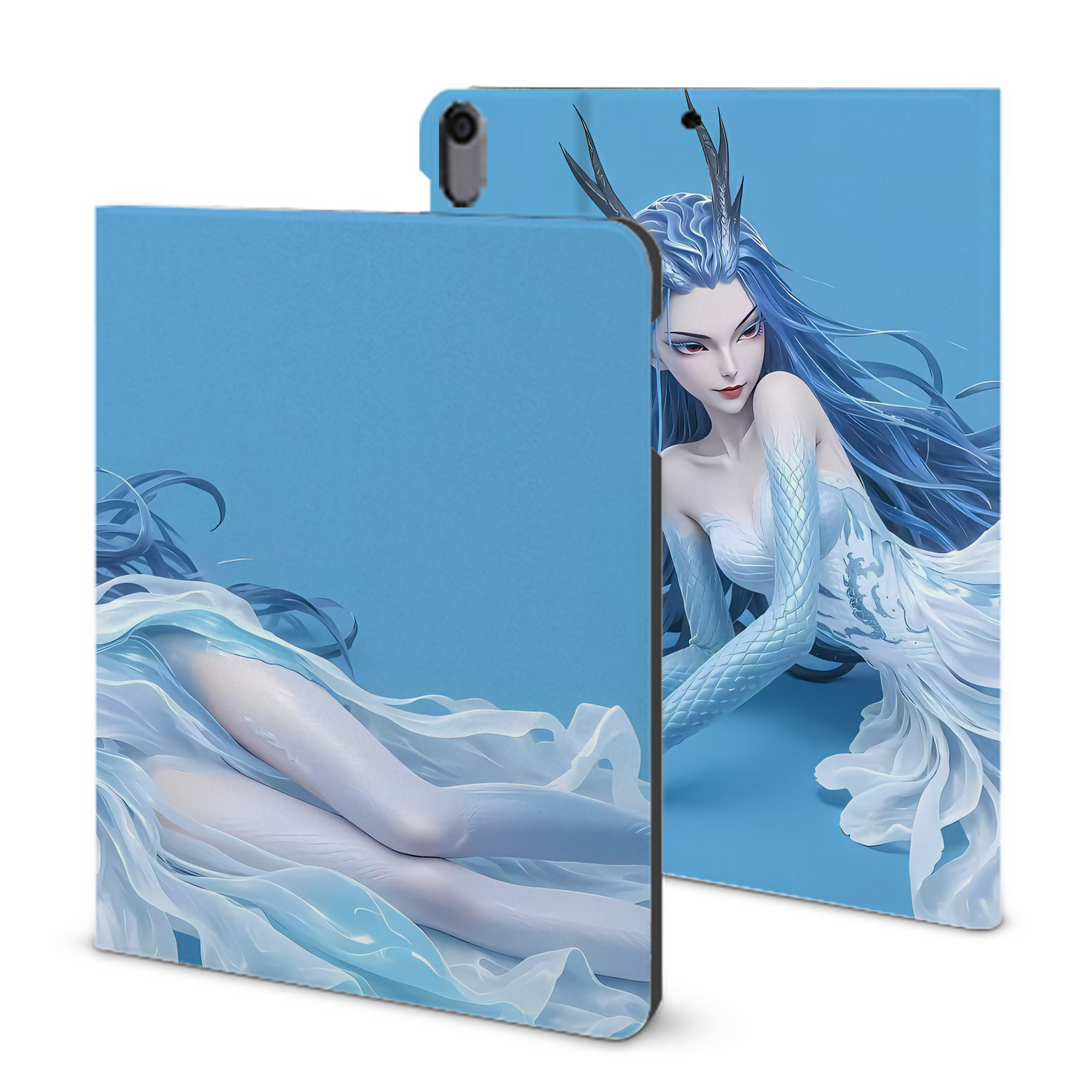 （画像用） Ne Zha 2 ナタ 魔童の大暴れ IPad ケース ブック型 PUレザー TPU 耐衝撃 軽量 薄型 ペン収納なし 全面保護 IPad 各モデル対応